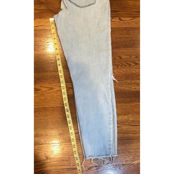 RSQ Womens Baja Ankle Distressed Holes Jeans Sz 9 Frayed Hem Mid Rise Stretch - Picture 3 of 8